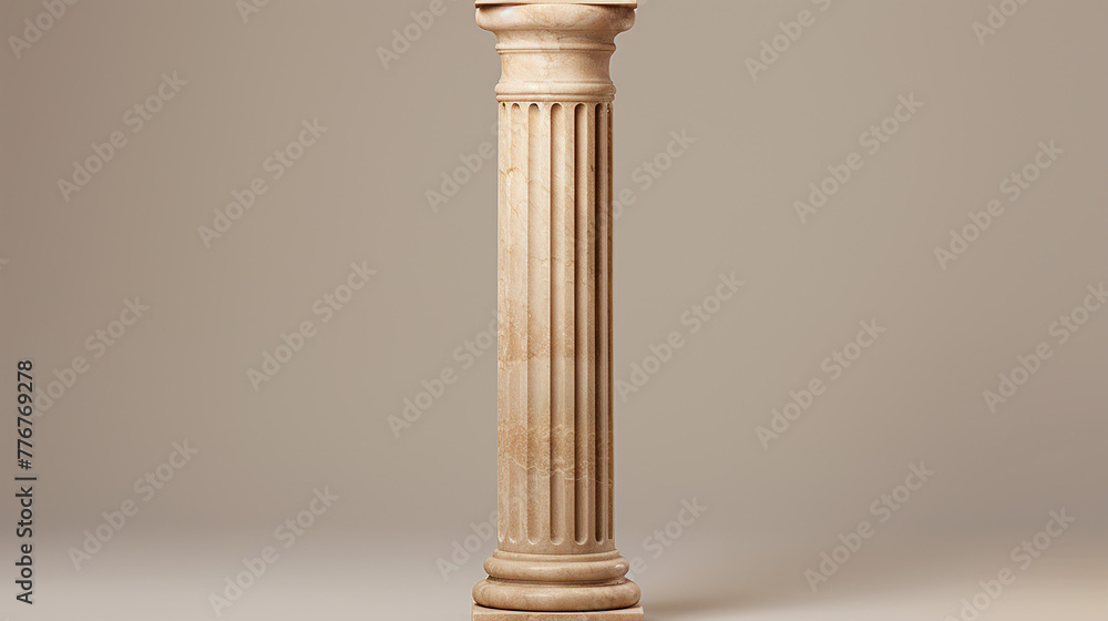Beige stone column illustration background Beige stone column illustration background