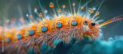 Caterpillars Protective Armor A CloseUp Examination of Hairy Skin and Bristles © Sittichok