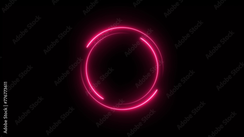 Abstract orange neon line circle loading background illustration 4k. Abstract orange neon line circle loading background illustration 4k.