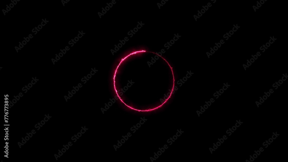Abstract pink neon line circle loading background illustration 4k. Abstract pink neon line circle loading background illustration 4k.
