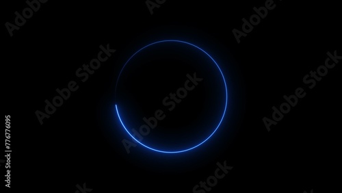 abstract beautiful color loading circle neon background illustration 4k. 