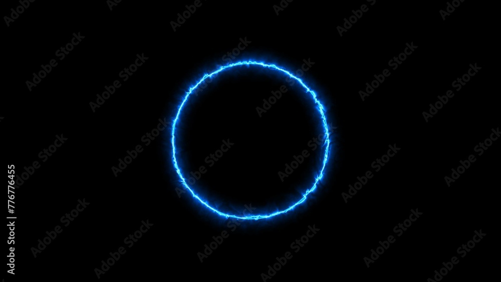 Abstract beautiful blue neon frame circle loading icon background illustration 4k. Abstract beautiful blue neon frame circle loading icon background illustration 4k.