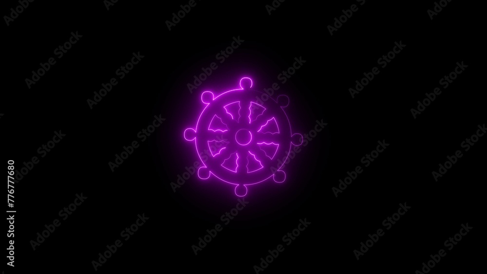 Abstract blue color neon frame star icon background illustration 4k. Abstract blue color neon frame star icon background illustration 4k.