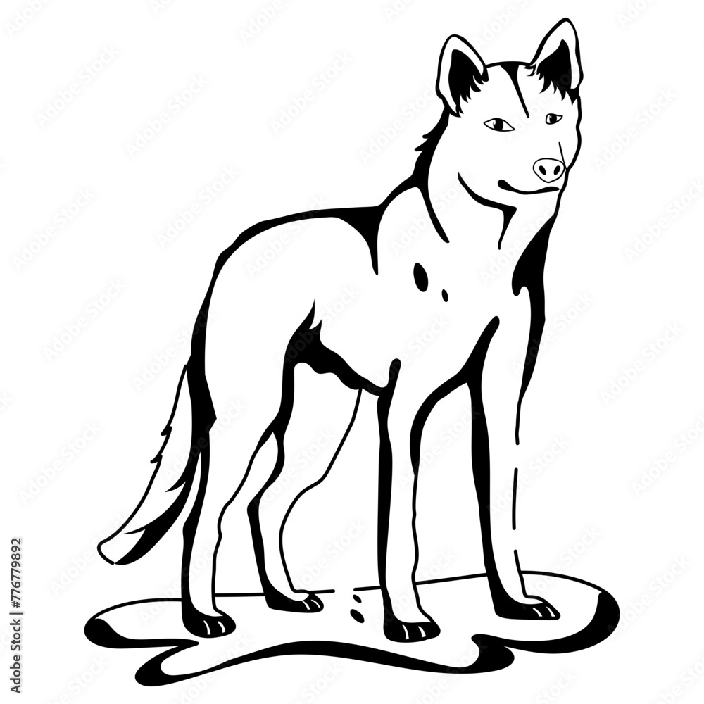 desert fox icon, simple vector design