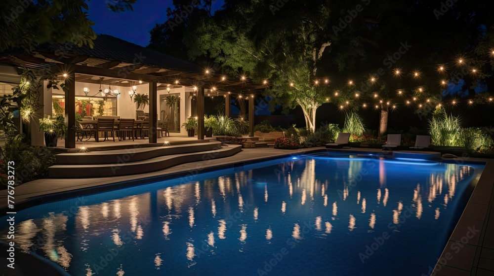 backyard string lights outdoor