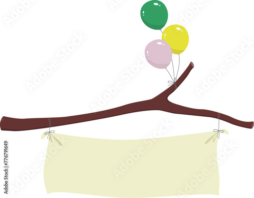 a balloon banner