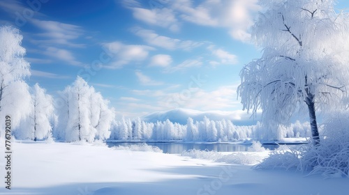 landscape blue christmas © vectorwin