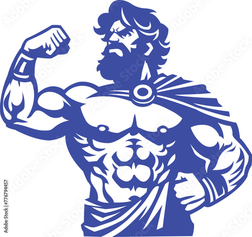 Mighty Hercules Son of Zeus God of Thunder Logo