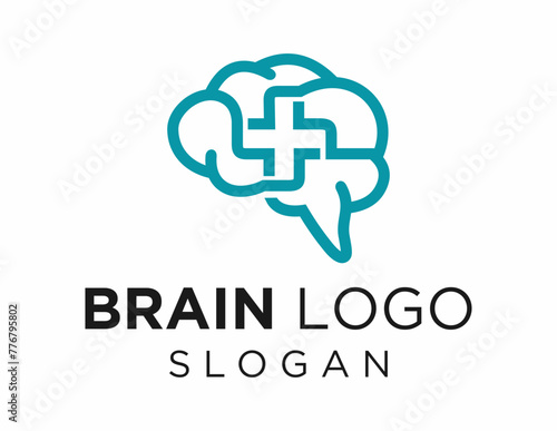 Carta da parati The logo design is about Brain and was created using the Corel Draw 2018 application with a white background