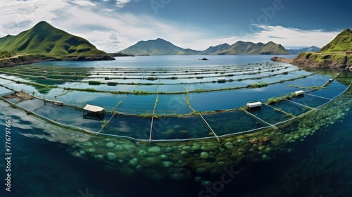 water boat fish farm photo