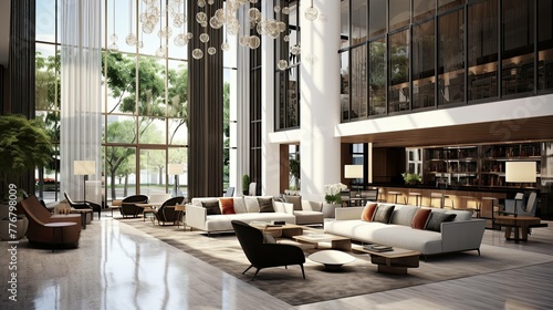 trendy modern interior hotel © vectorwin