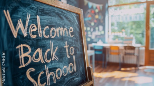 Back to school chalk on board