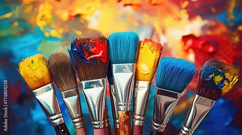 vibrant brushes oil paint