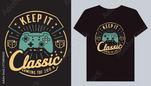 Gaming t-shirt design, gamer video game