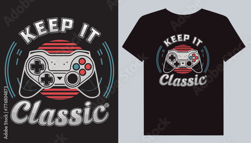 Gaming t-shirt design, gamer video game
