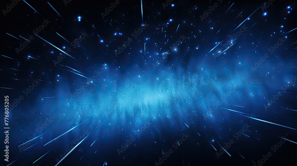 Obraz premium close blue falling stars In