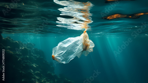 Plastic bag under the sea © ma