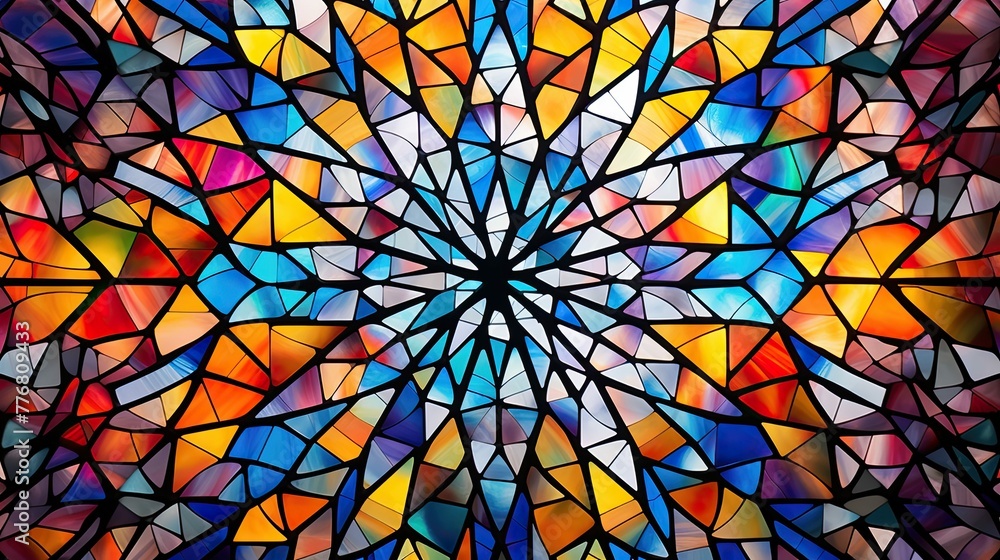 glass geometric starburst