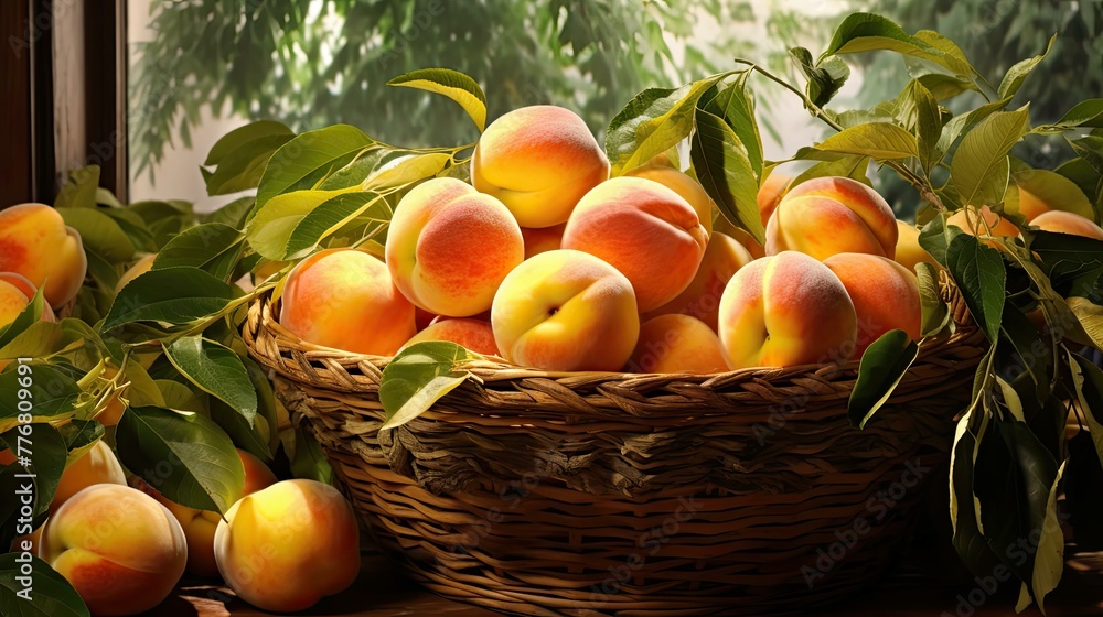 vibrant yellow peaches