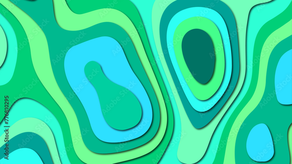 Abstract blue paper cut out background texture design. green abstract multi-layer 3d seamless background. Abstract blue paper cut out background texture design. green abstract multi-layer 3d seamless background.