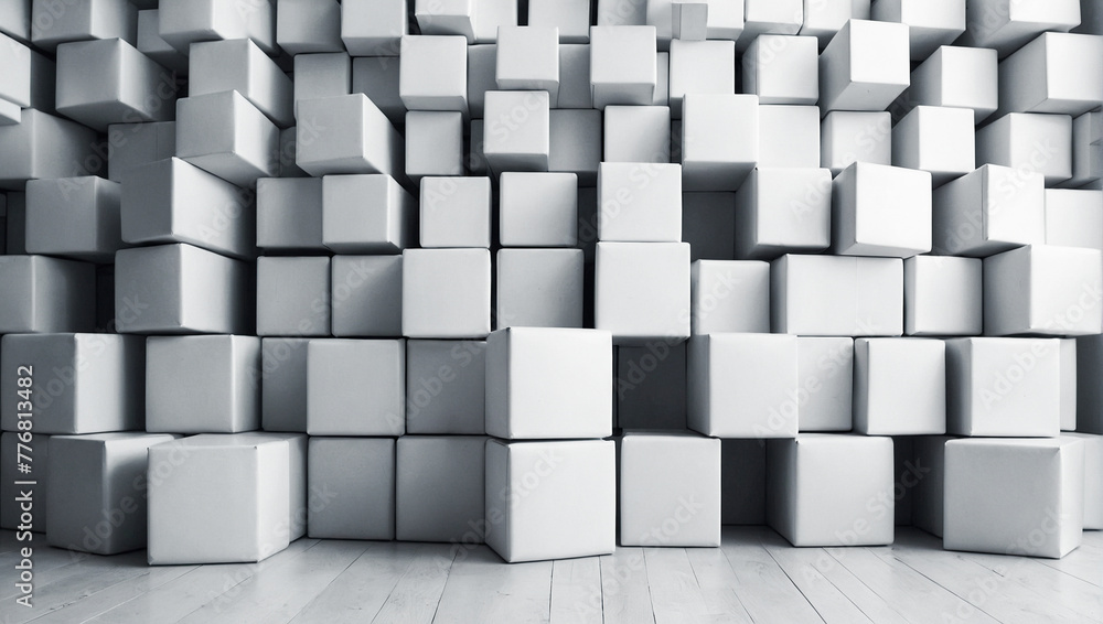 Random white cubes Random white cubes