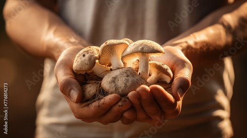 soil organic champignon mushroom