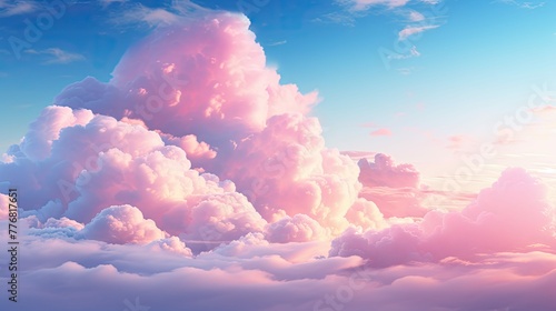 backdrop pink blue sky