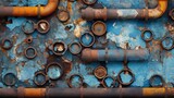 pipe blue rust