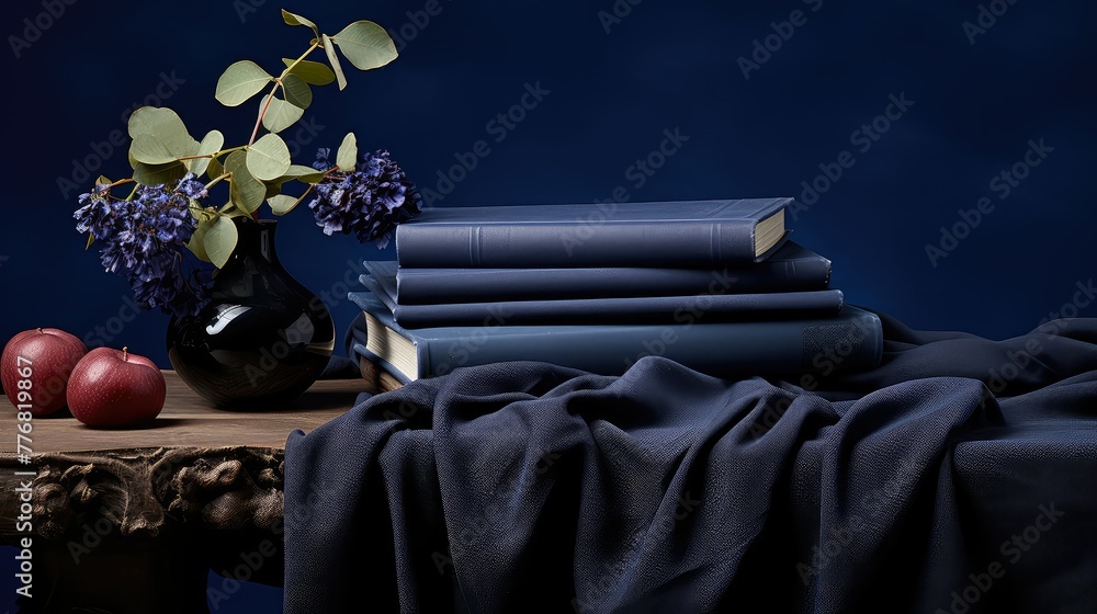 indigo dark blue fabric