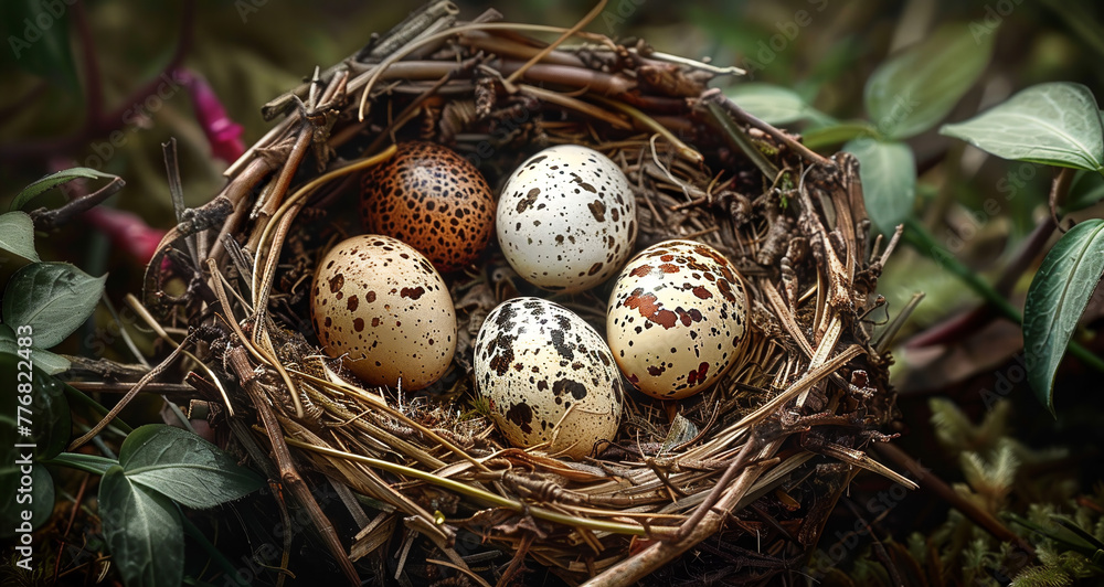 nest with eggs nest with eggs