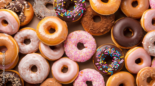 Delicious random assortment of donuts © Vivid Pixels