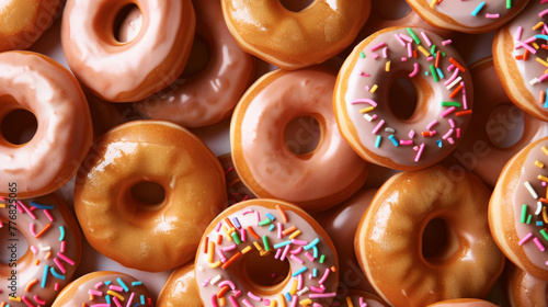 Horizontal background image of delicious donuts