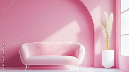 Frame mockup  blank interior wall background for painting  poster  canvas  frame mockup  home sofa interior  3D render