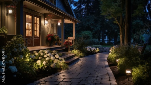 exterior home outdoor lighting © vectorwin