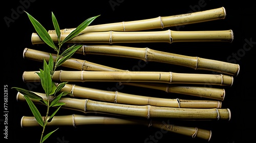 symmetrical bamboo isolated