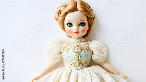 Dolls on a solid color background, a Children's Day gift