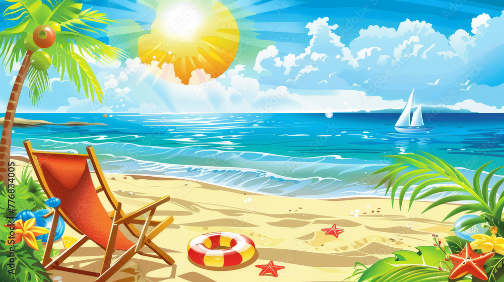 Summer dreams - sun, sky,  sea, sand.