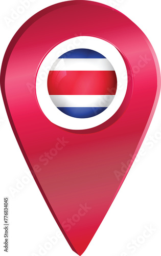 Destination pin icon with Costa Rica flag.Location red map marker Free Download Destination pin icon with Costa Rica flag.Location red map marker - GFXLoad