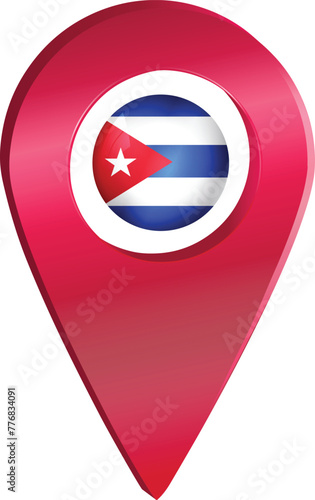 Destination pin icon with Cuba flag.Location red map marker Free Download Destination pin icon with Cuba flag.Location red map marker - GFXLoad