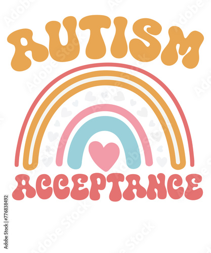 Autism acceptance groove Autism Awareness T-Shirt  design vector, Autism Awareness, 	
