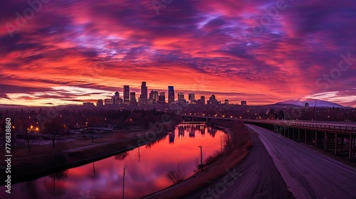line purple sunset sky © vectorwin