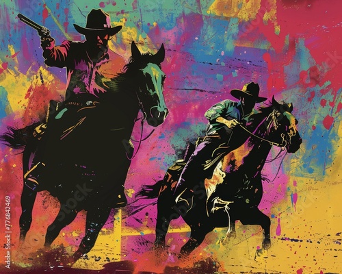 Wild West showdown captured in Pop Art