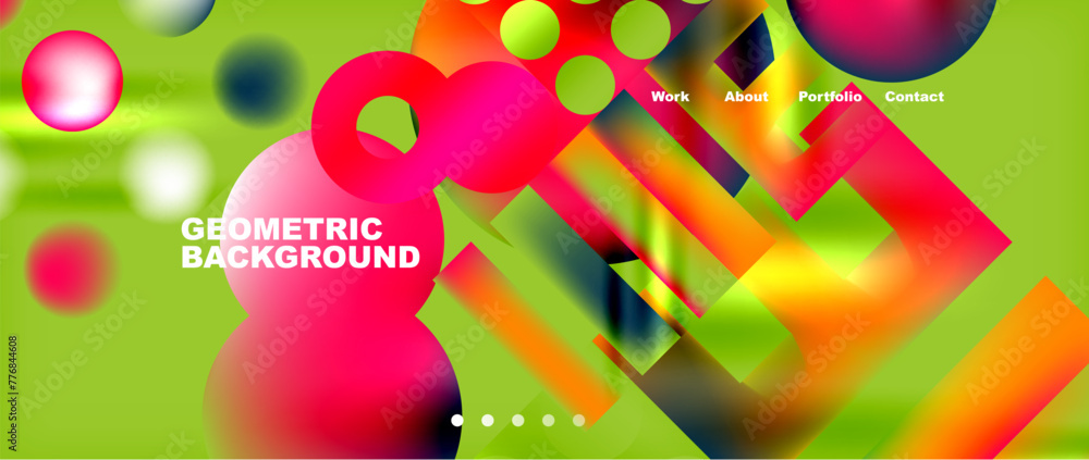 Various colorful geometric shapes abstract web template with gradients and light blur effects. Vector Illustration For Wallpaper, Banner, Background, Card, Book Illustration, landing page Various colorful geometric shapes abstract web template with gradients and light blur effects. Vector Illustration For Wallpaper, Banner, Background, Card, Book Illustration, landing page