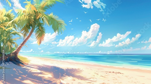 Begin with a vibrant  sunny background that conveys the feeling of hot weather You might choose a bright blue sky with a few fluffy clouds  or a beach scene with sand and palm trees 