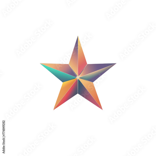 A glowing star on a Transparent Background