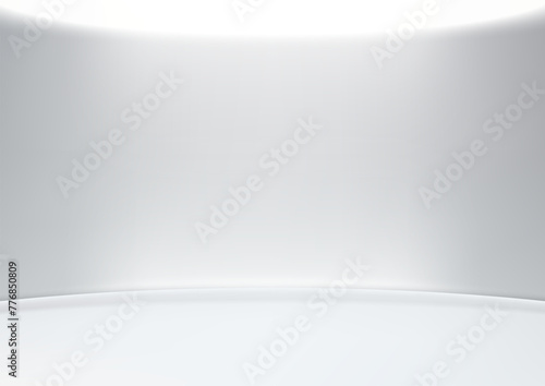 White studio room background with lighting, Modern concept