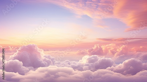 Fototapeta Naklejka Na Ścianę i Meble -  golden light pink clouds