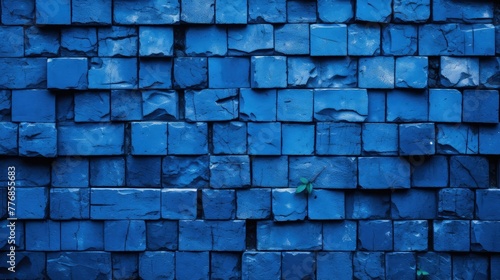 vibrant blue bricks