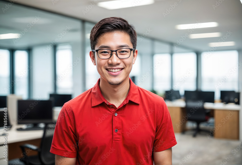Joyful Businessman Engaged in Office Discussion Joyful Businessman Engaged in Office Discussion