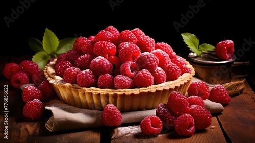 table object raspberry fruit photo